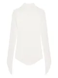 Courrèges ribbed turtleneck top - White