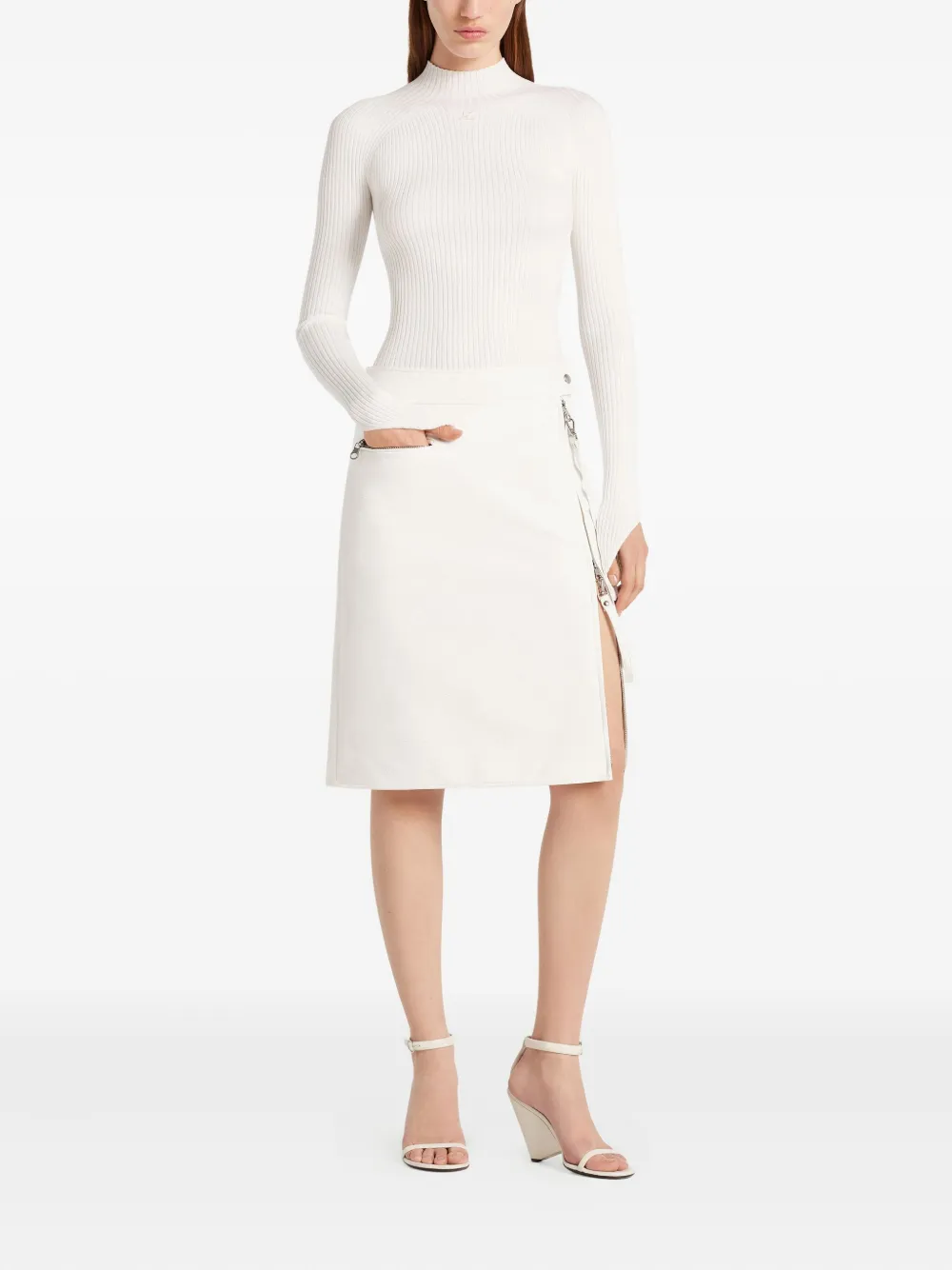 Courrèges Top met col Wit