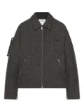 Courrèges textured zip-up jacket - Grey