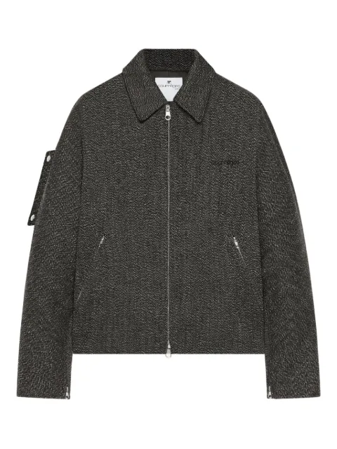 Courrèges textured zip-up jacket