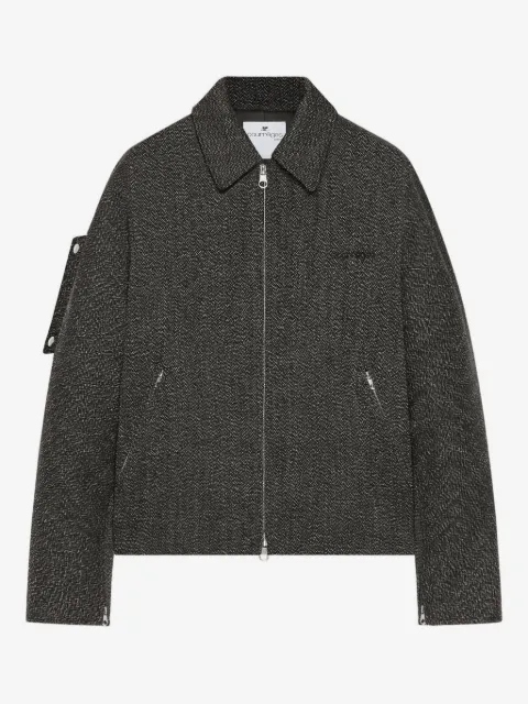Courrèges textured zip-up jacket