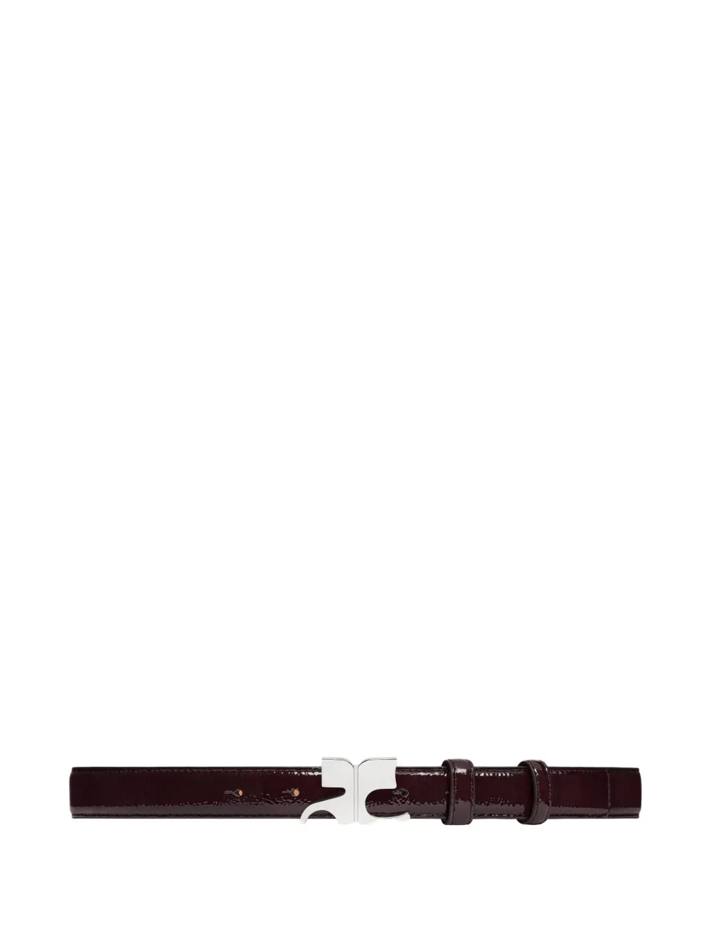 Courrèges logo-buckled leather belt Bruin