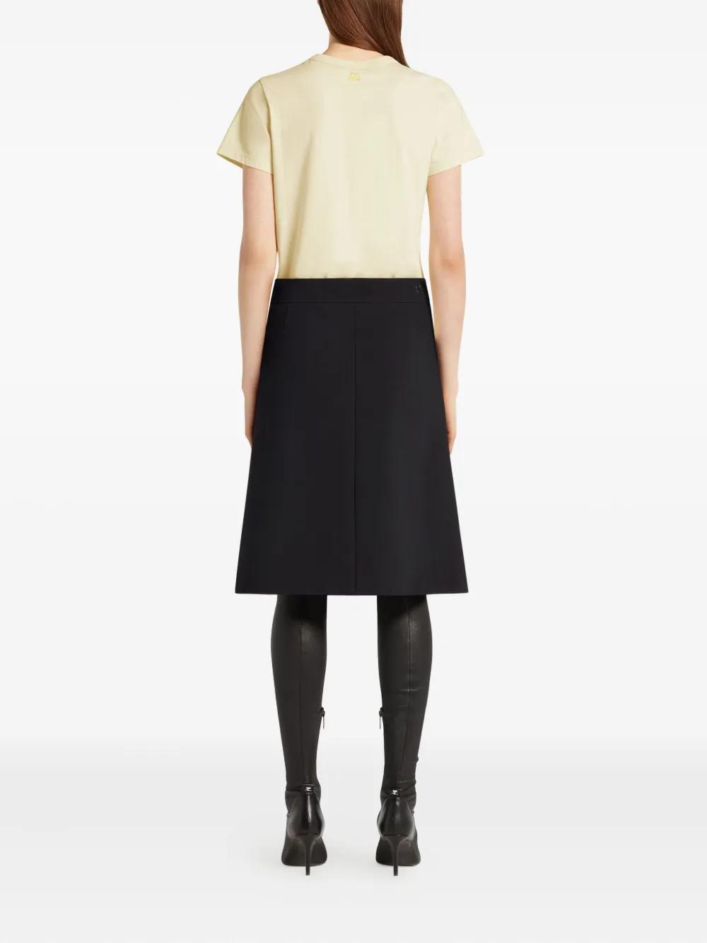 Courrèges T-shirt met geborduurd logo Geel