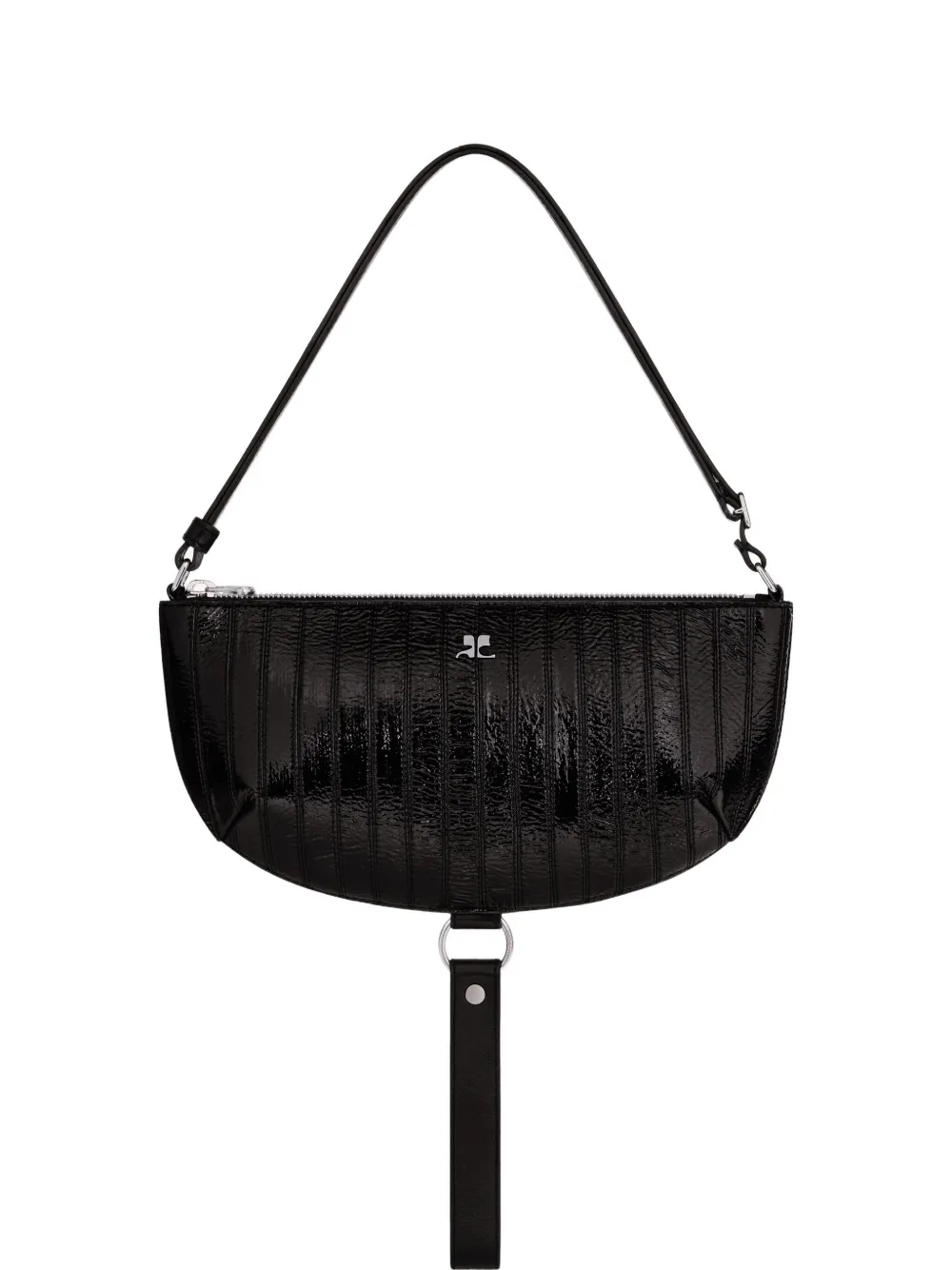 Courrèges Holy Eclipse Shoulder Bag In Black
