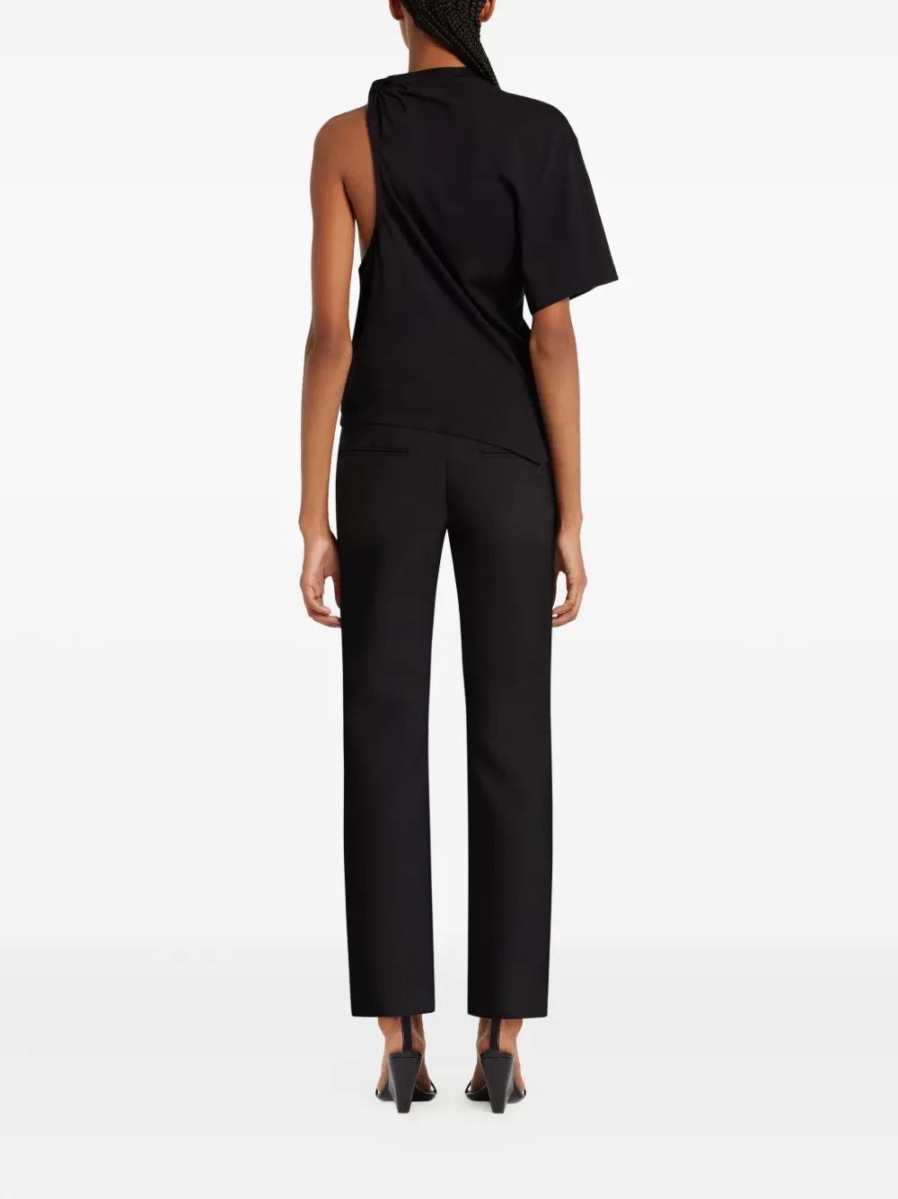 Courrèges Twist Asymmetrical top Zwart