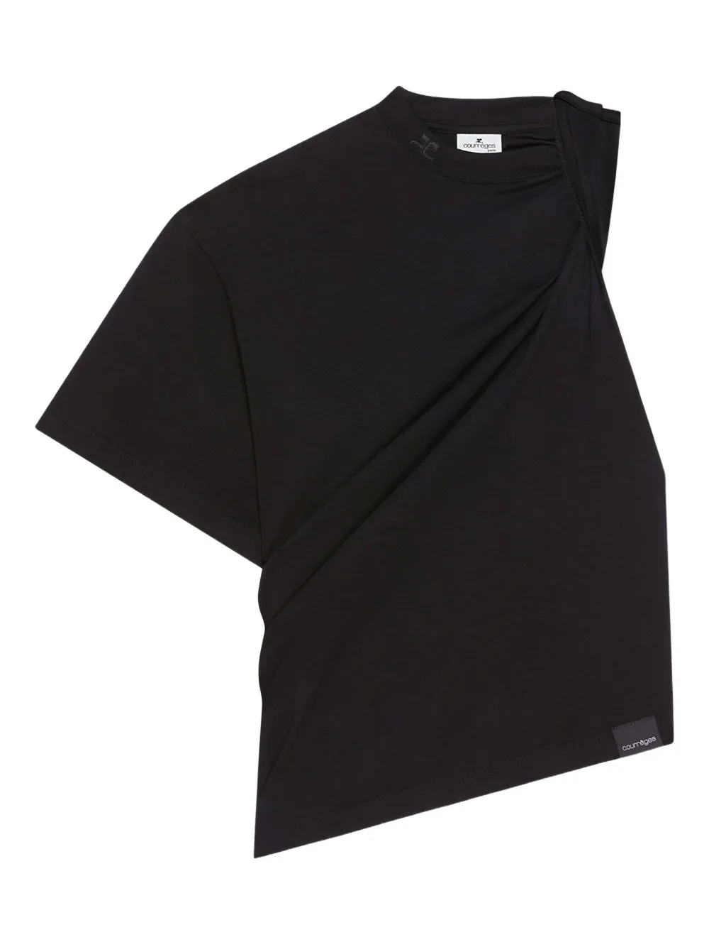 Courrèges Twist Asymmetrical top Zwart