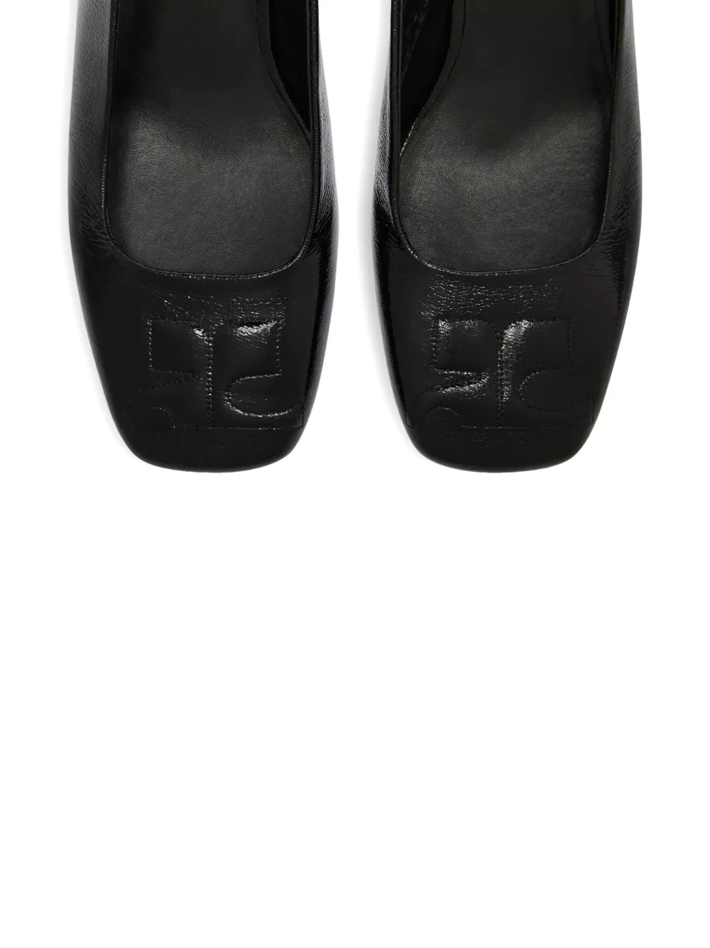Courrèges 55mm block-heel slingback pumps Black
