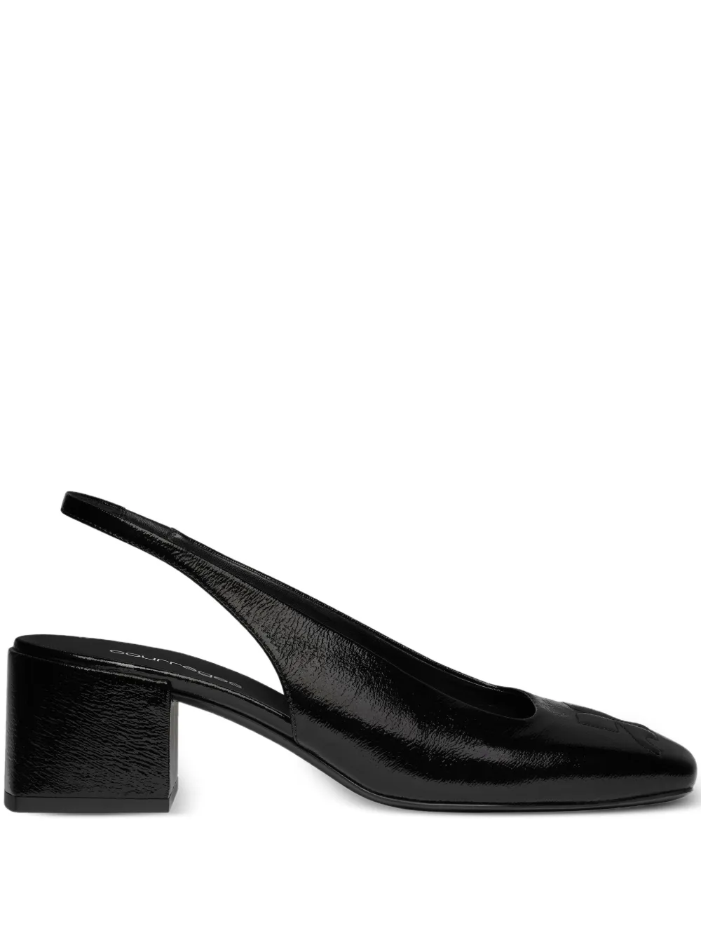 Courrèges 55mm block-heel slingback pumps Black