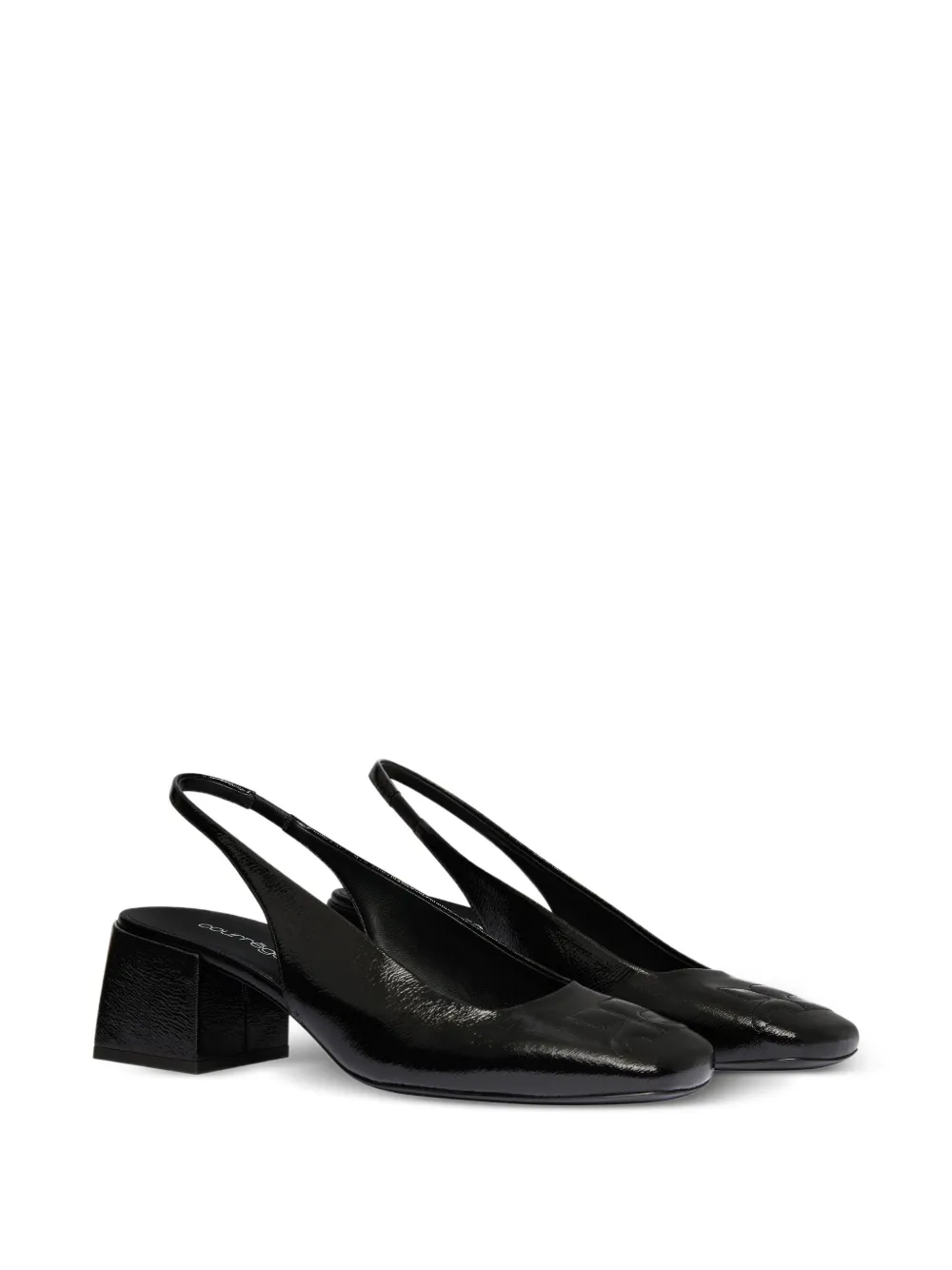 Courrèges 55mm block-heel slingback pumps Black