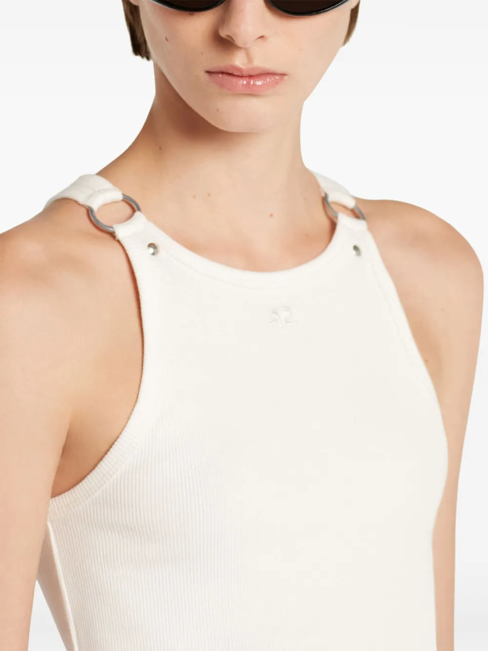 Courrèges Mouwloze top Wit