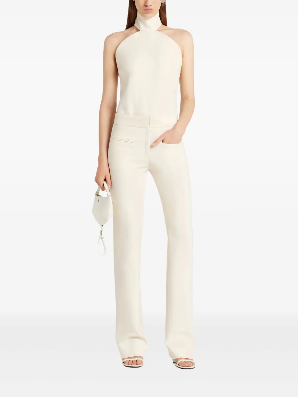 Courrèges Broek met zakdetail Beige