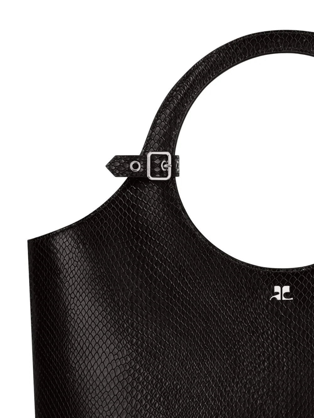 Courrèges Holy leren shopper 9999 BLACK
