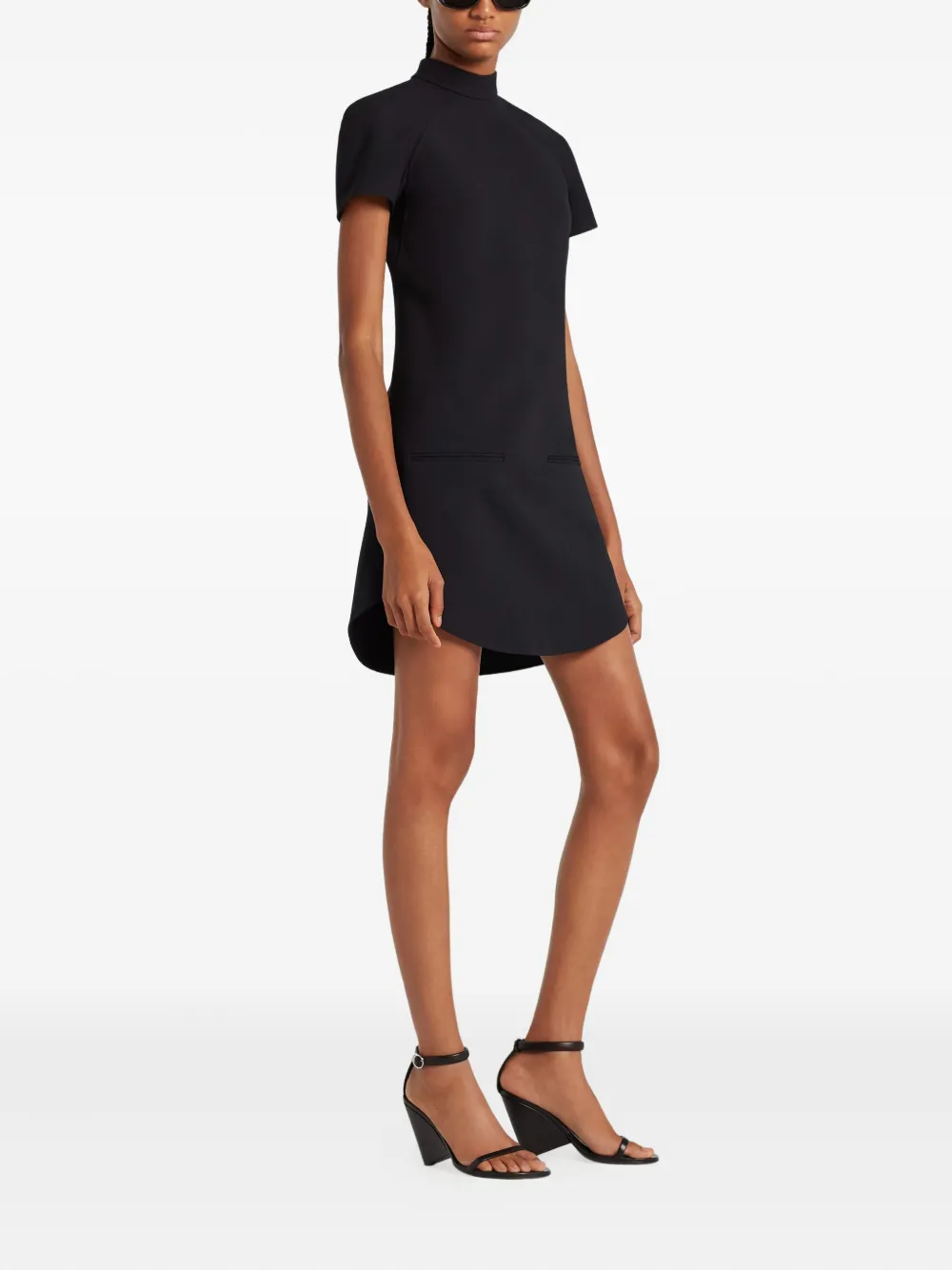 Courrèges Maxi-jurk met korte mouwen Zwart