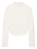 Courrèges Circle asymmetrical jacket - White