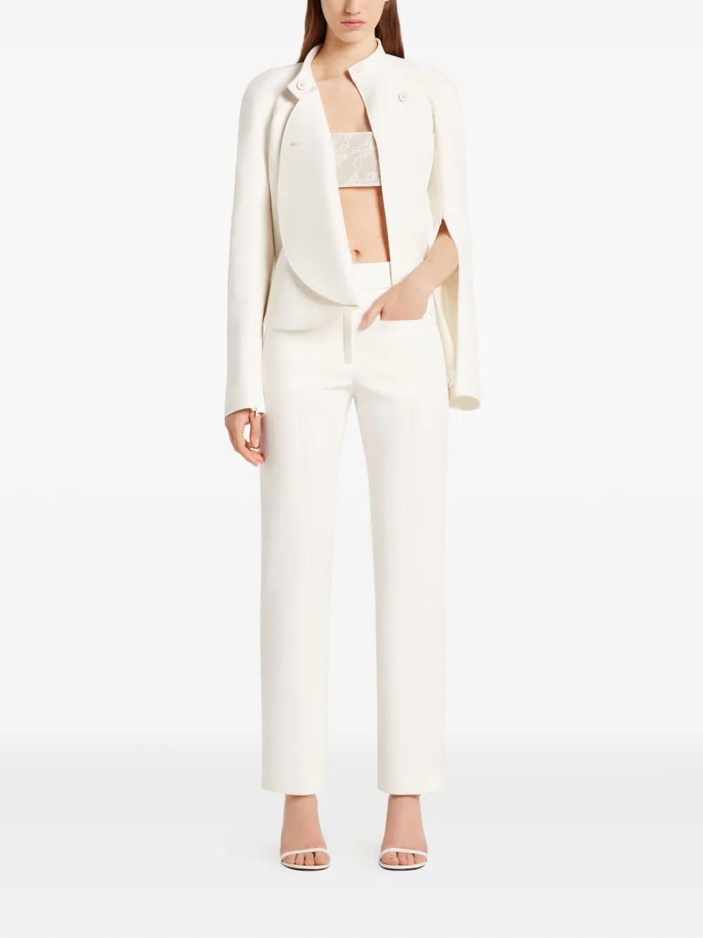 Courrèges Circle asymmetrisch jack Wit