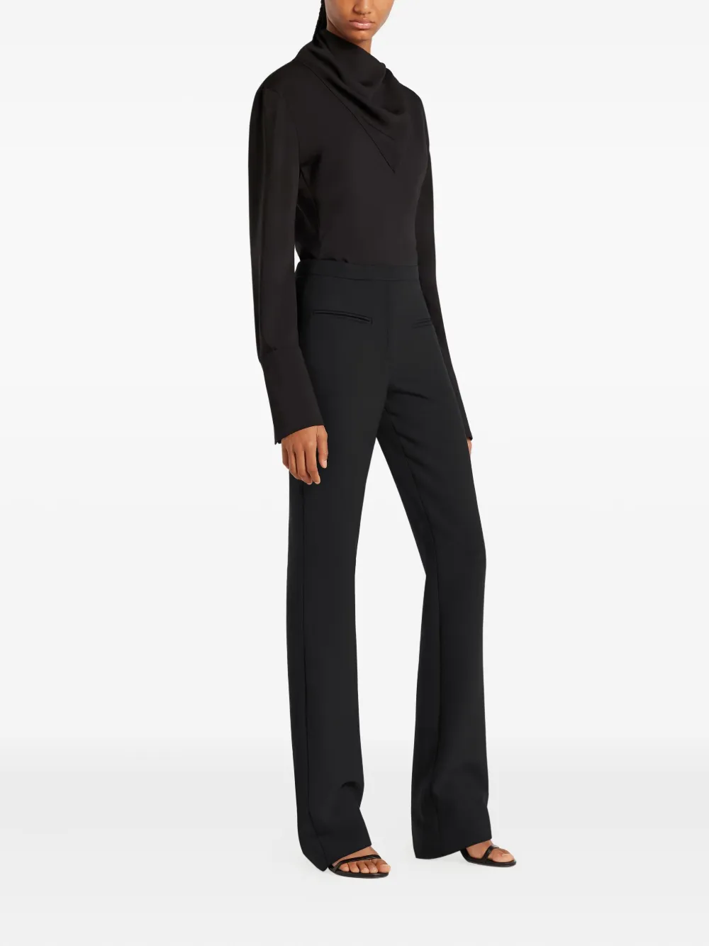 Courrèges Asymmetrische blouse Zwart