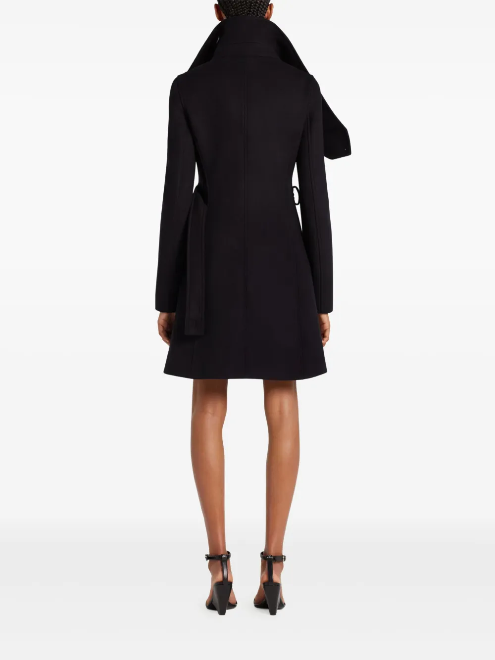 Courrèges Button-up jas met asymmetrische revers Zwart