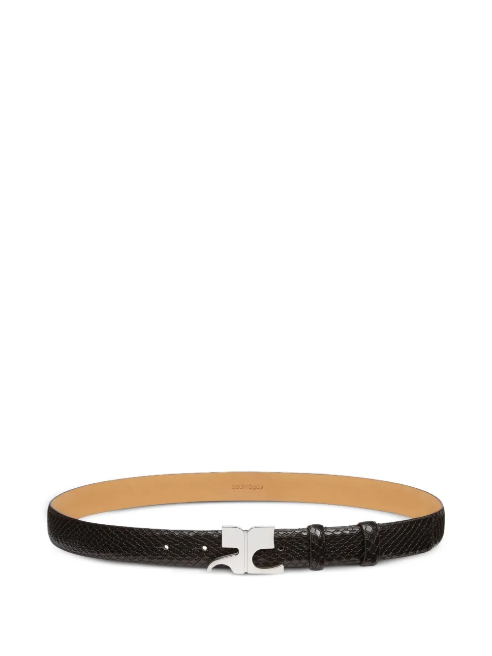 Courrèges Viper leren riem Zwart