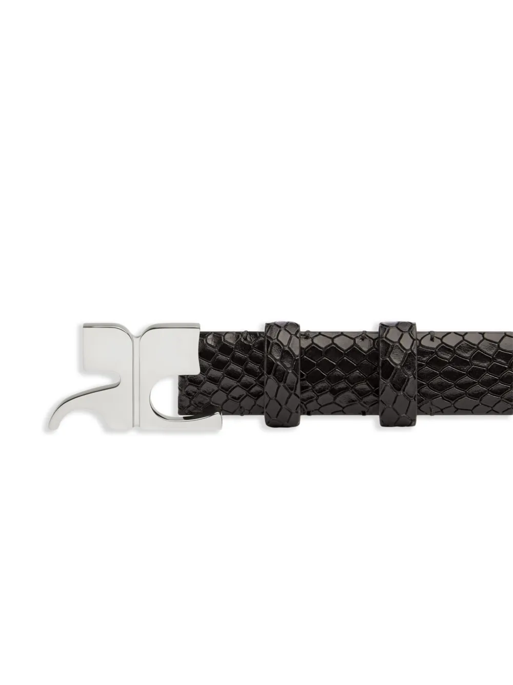 Courrèges Viper leren riem Zwart