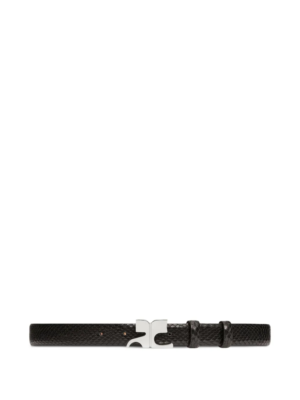 Courrèges Viper leren riem Zwart