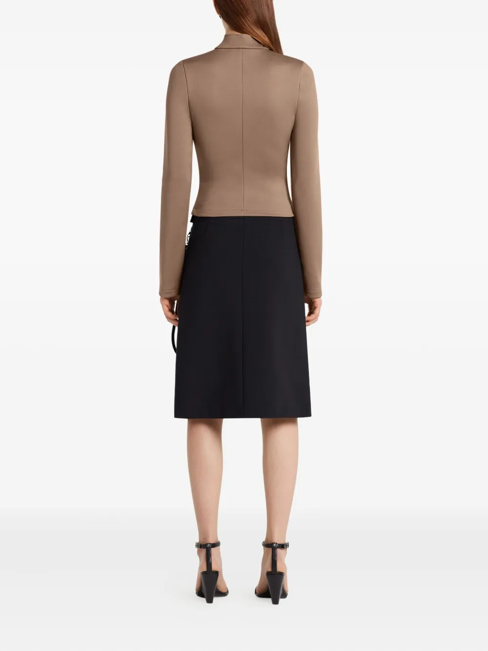 Courrèges Cropped jack met rits 1098 Mocha