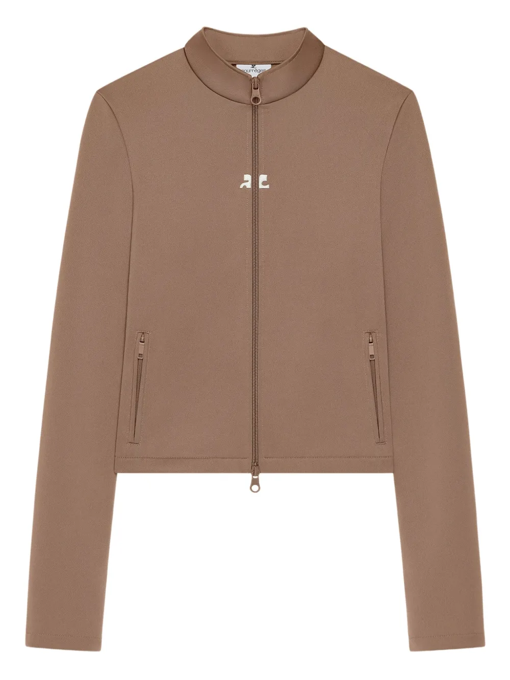 Courrèges Cropped jack met rits 1098 Mocha