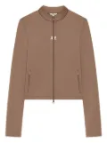 Courrèges zip-up cropped jacket - 1098 - Mocha