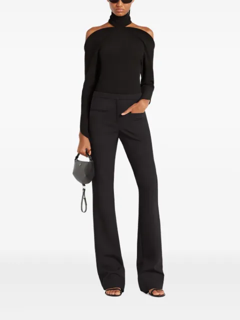 Courrèges high-neck cold-shoulder top