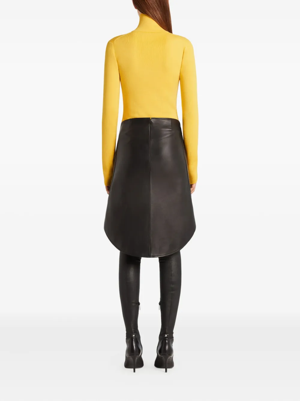 Courrèges T-shirt met hoge hals Geel