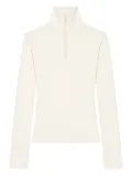 Courrèges half-zip long-sleeve jumper - White
