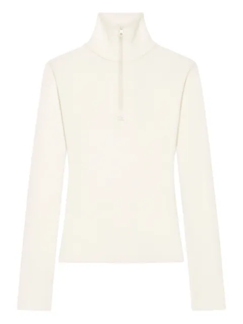 Courrèges half-zip long-sleeve jumper
