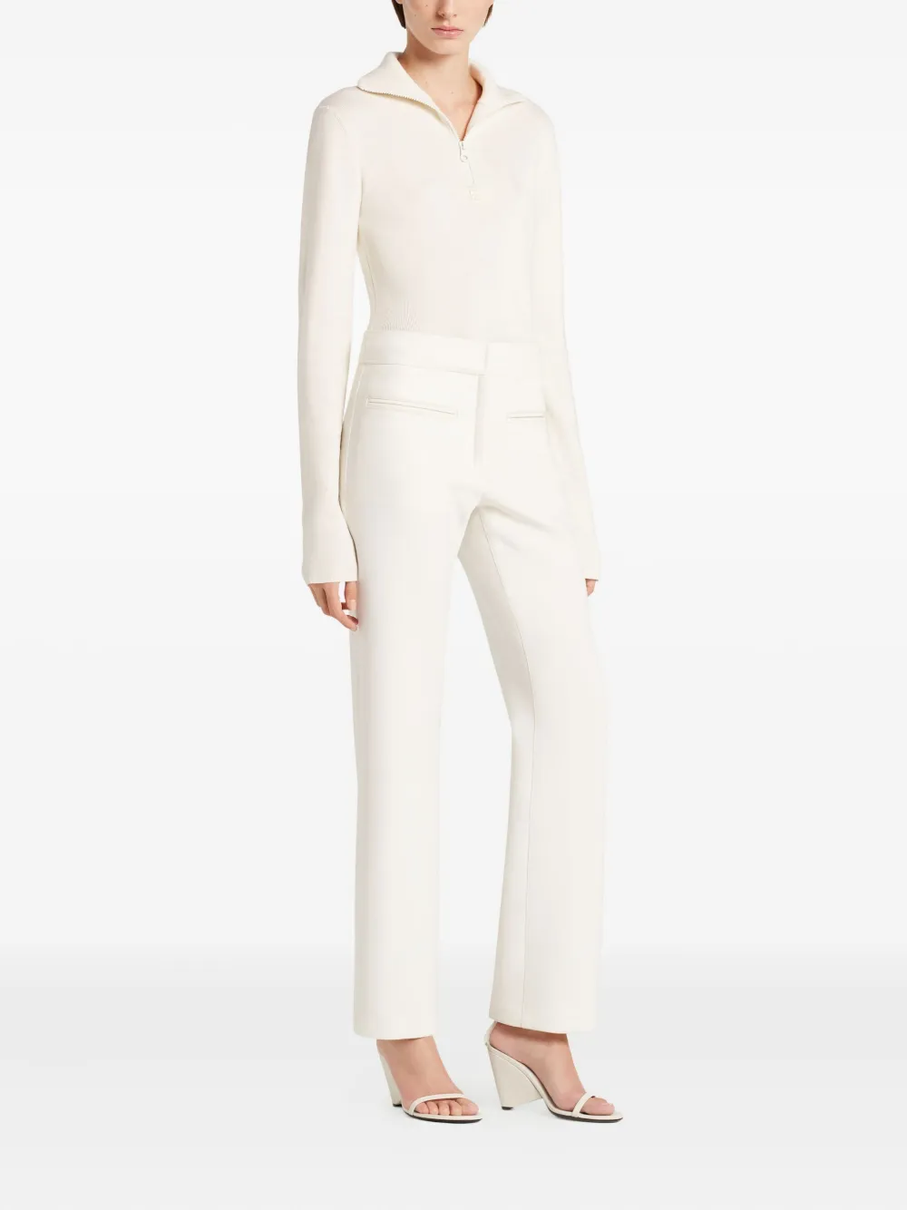 Courrèges Trui met halve rits Wit