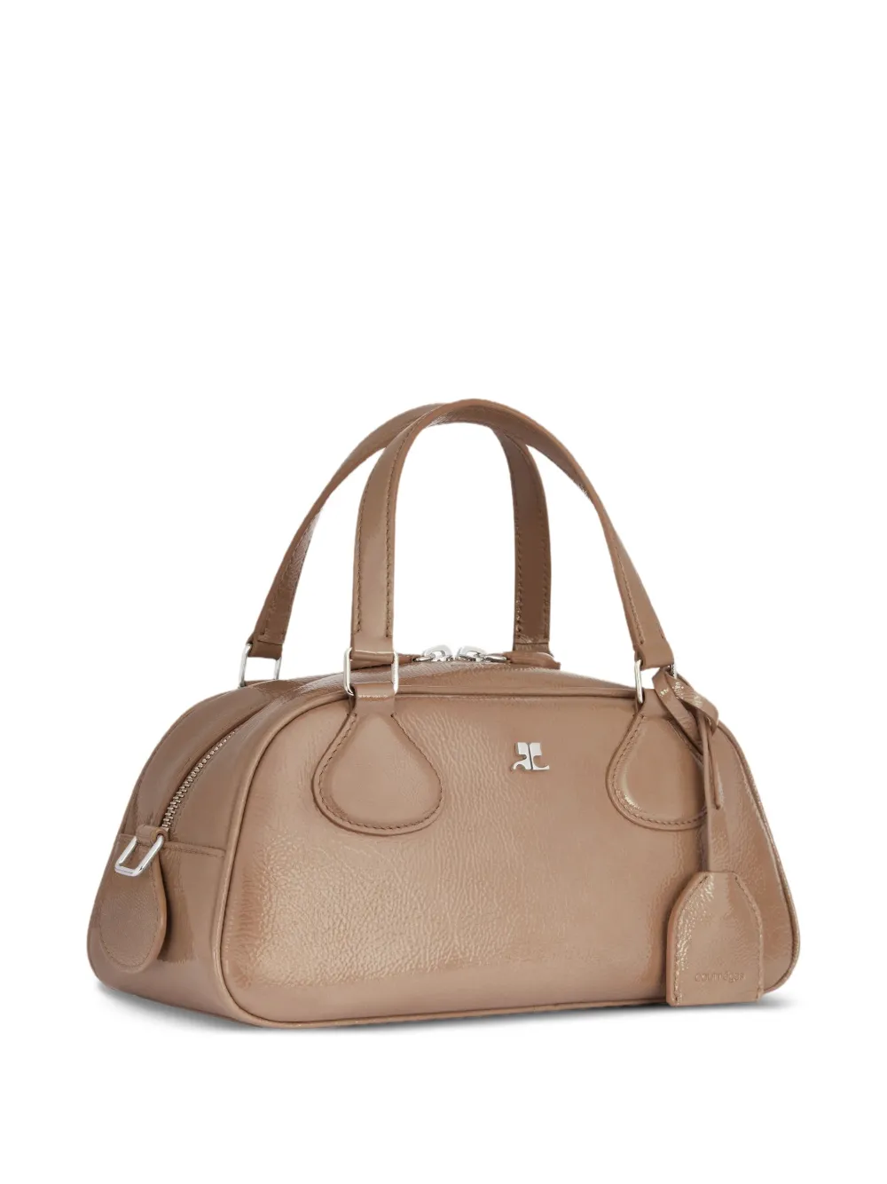 Courrèges Friday leren schoudertas Beige