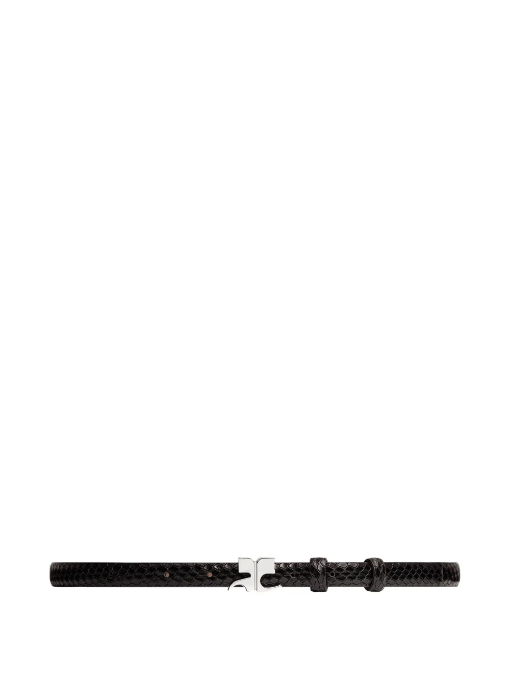 Courrèges Leren riem met Viper-effect Zwart