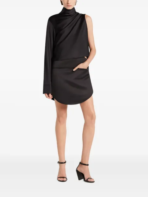 Courrèges satin mini skirt