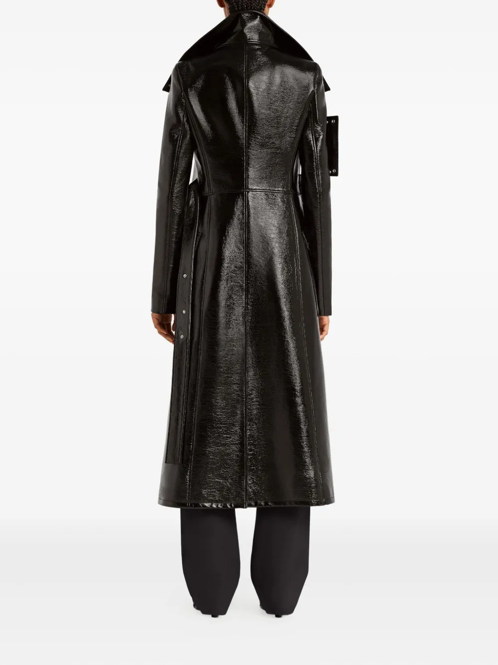 Courrèges Glanzende trenchcoat Zwart