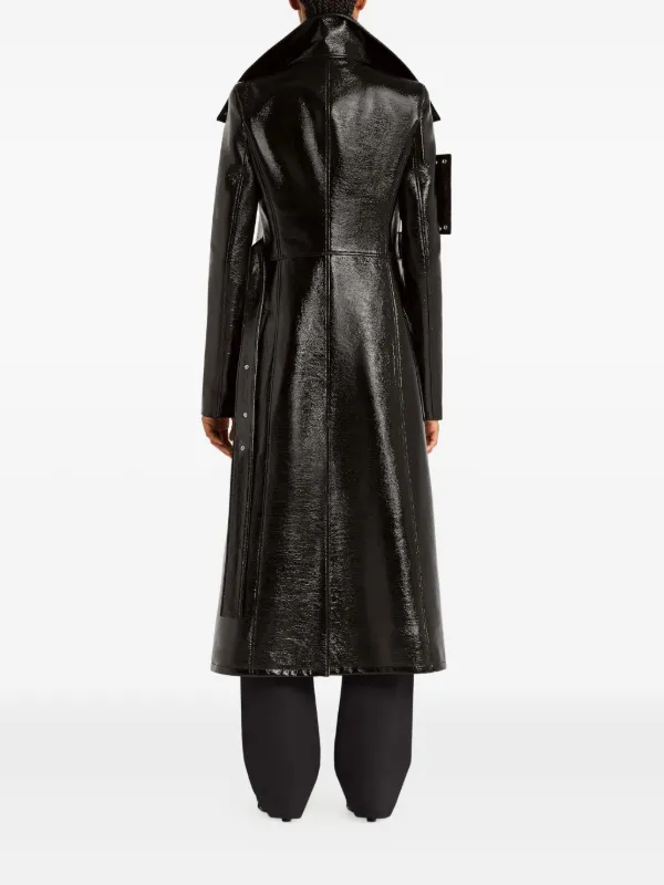 Courrèges high-shine Trench Coat | Black | FARFETCH