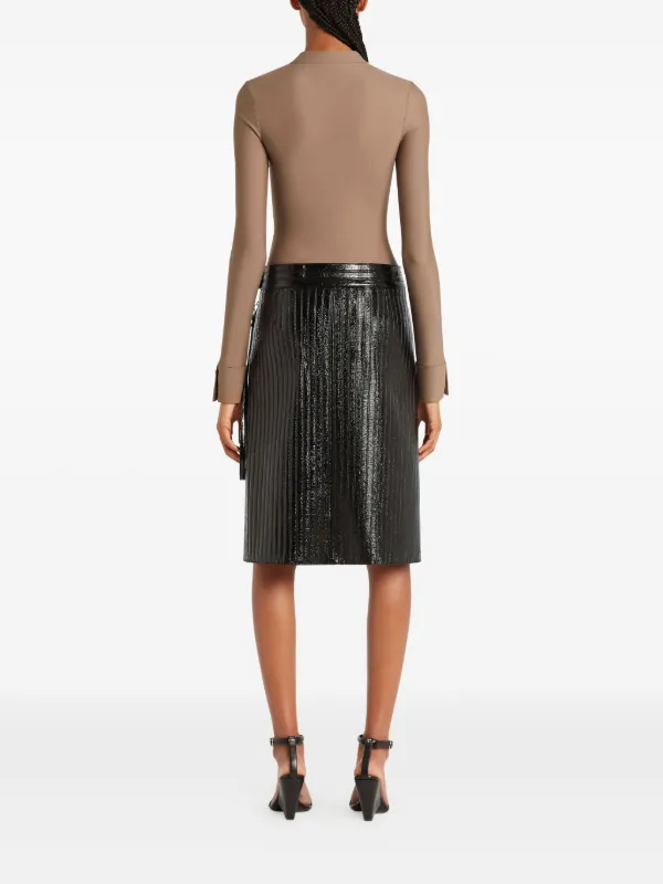 【関税込み】Courreges ボディスーツ Courrèges チェック ボディスーツ | ブラック | FARFETCH JP
