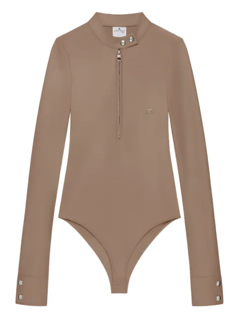 Courrèges zip-front long-sleeve bodysuit