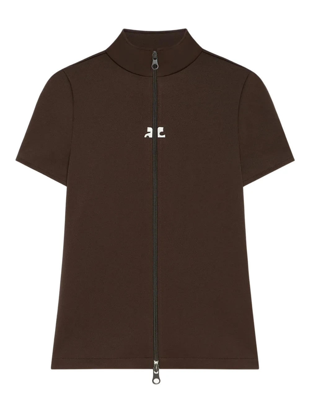 Courrèges zippered short-sleeve top