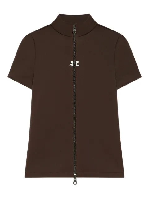 Courrèges zippered short-sleeve top