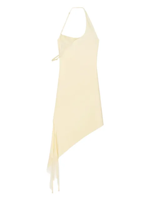 Courrèges asymmetrical satin dress
