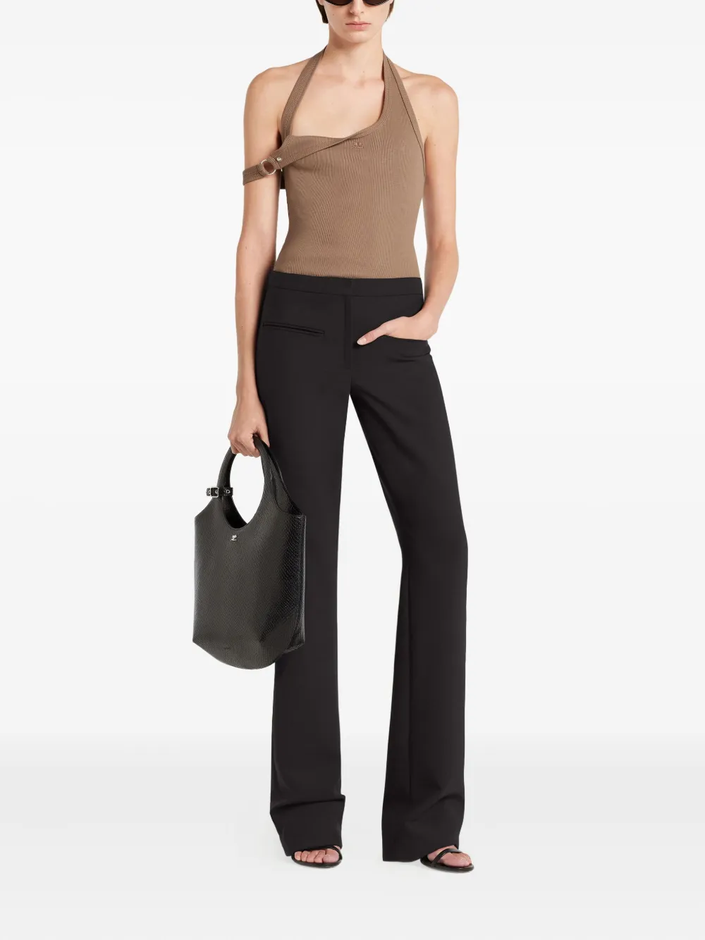 Courrèges Asymmetrische top Beige