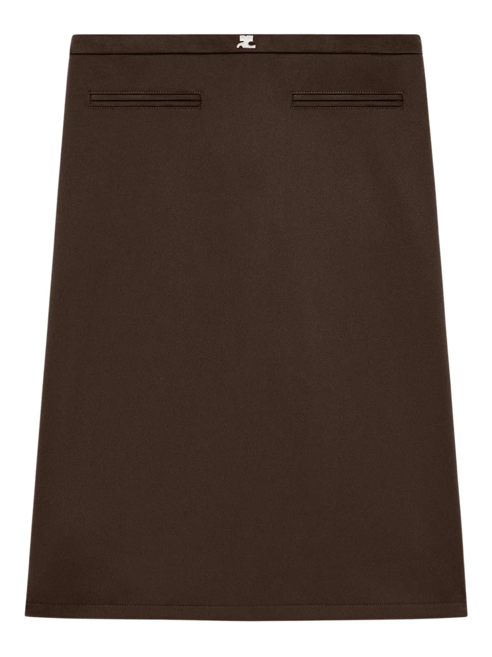 Courrèges Kokerrok met zakken - Bruin