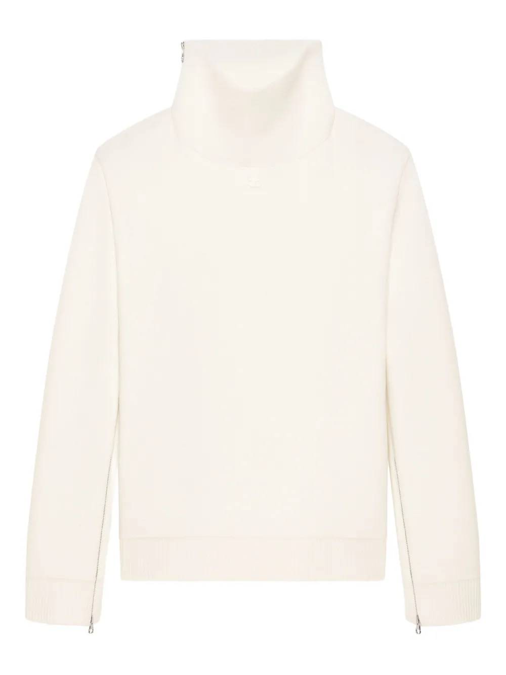 Courrèges high-neck zip-detail sweater | White | Image 1