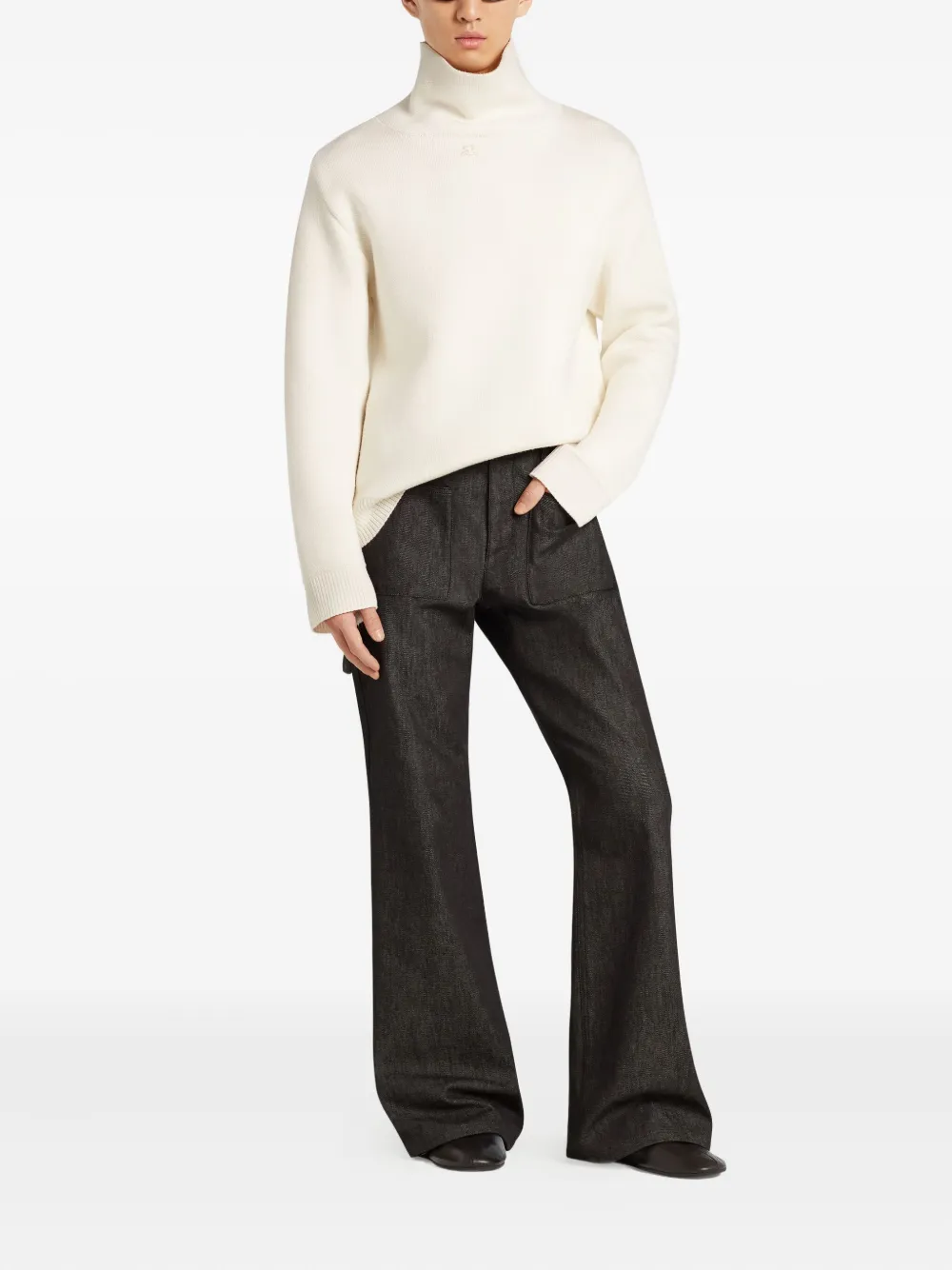 Courrèges high-neck zip-detail sweater | Jumpers | Image 2