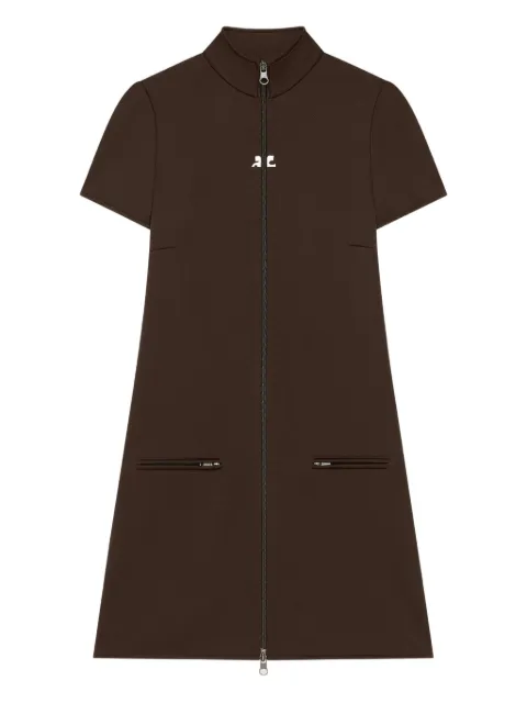 Courrèges zip-up short-sleeve dress