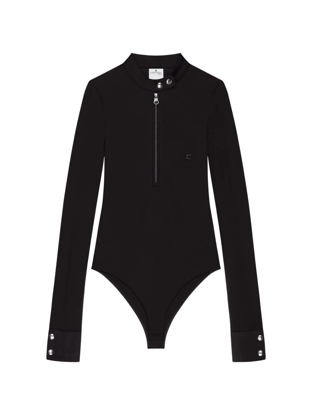 Courrèges Langärmeliger Body - Schwarz
