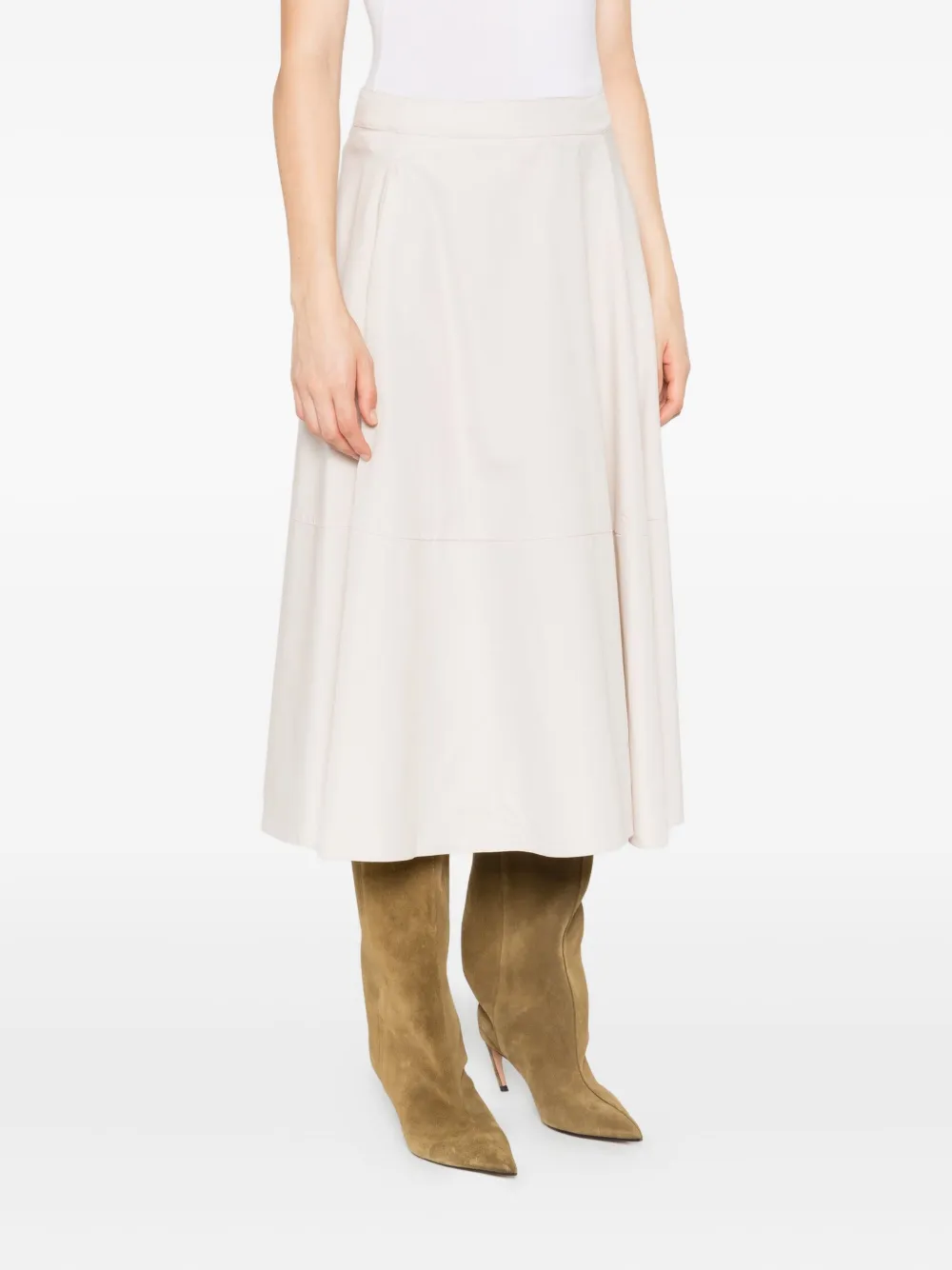 'S Max Mara Midi-plooirok Beige
