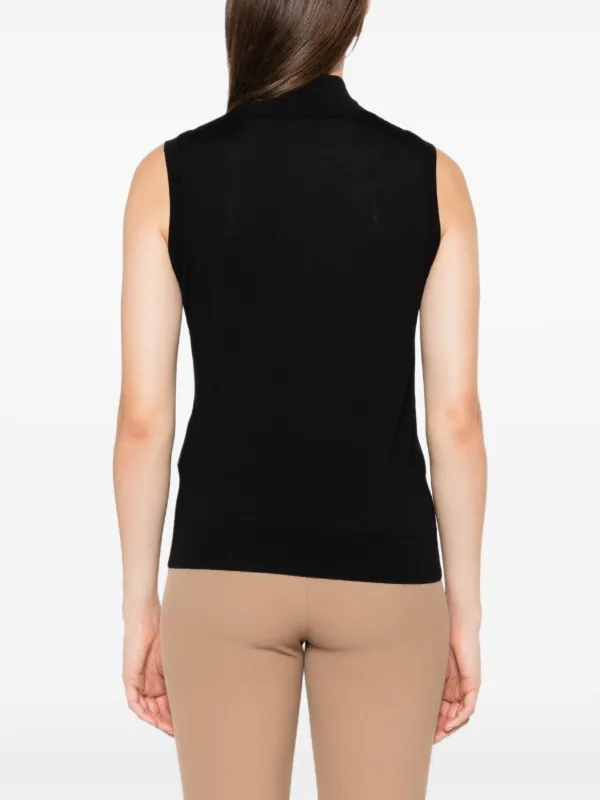 S Max Mara ハイネック ノースリーブトップ | ブラック | FARFETCH JP